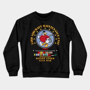 53rd Aircraft Maintenance Unit - Desert Shield w DS Svc Crewneck Sweatshirt